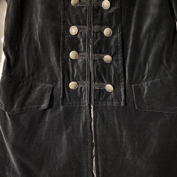 SOLD! RARE Jimi Hendrix Black Velvet Pirate Frock Coat Rock & Roll Religion Sz S - Picture 6 of 12